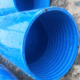 Blue borehole casing pipe